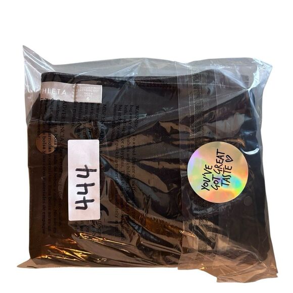 Athleta Womens Jeans Sculptek Denim Carbon Black Wash Zip Ankle Goth Moto Size 6 - Picture 15 of 15